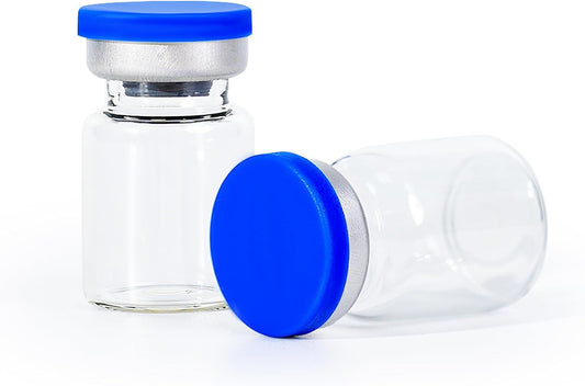 5ml Glass Vials Sterile Empty Bottle with Caps and Rubber (2pcs)